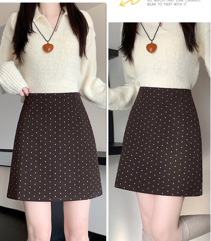 Korean style A-line high waist retro skirt
