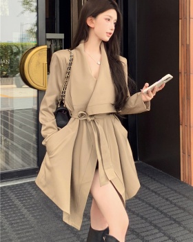 Irregular loose windbreaker sexy coat for women