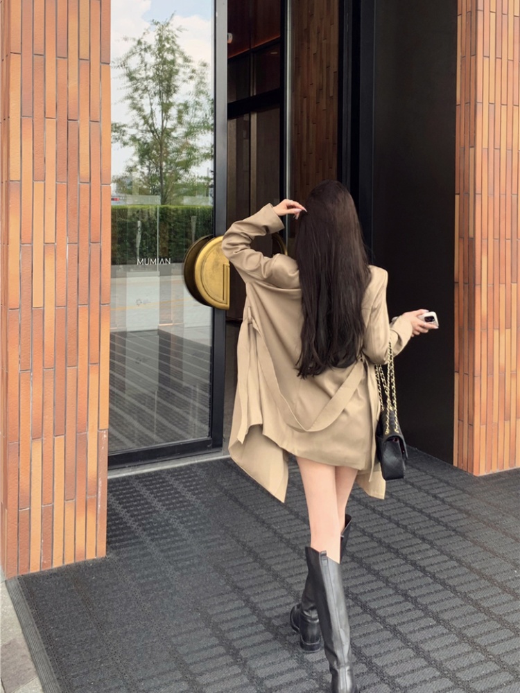 Irregular loose windbreaker sexy coat for women