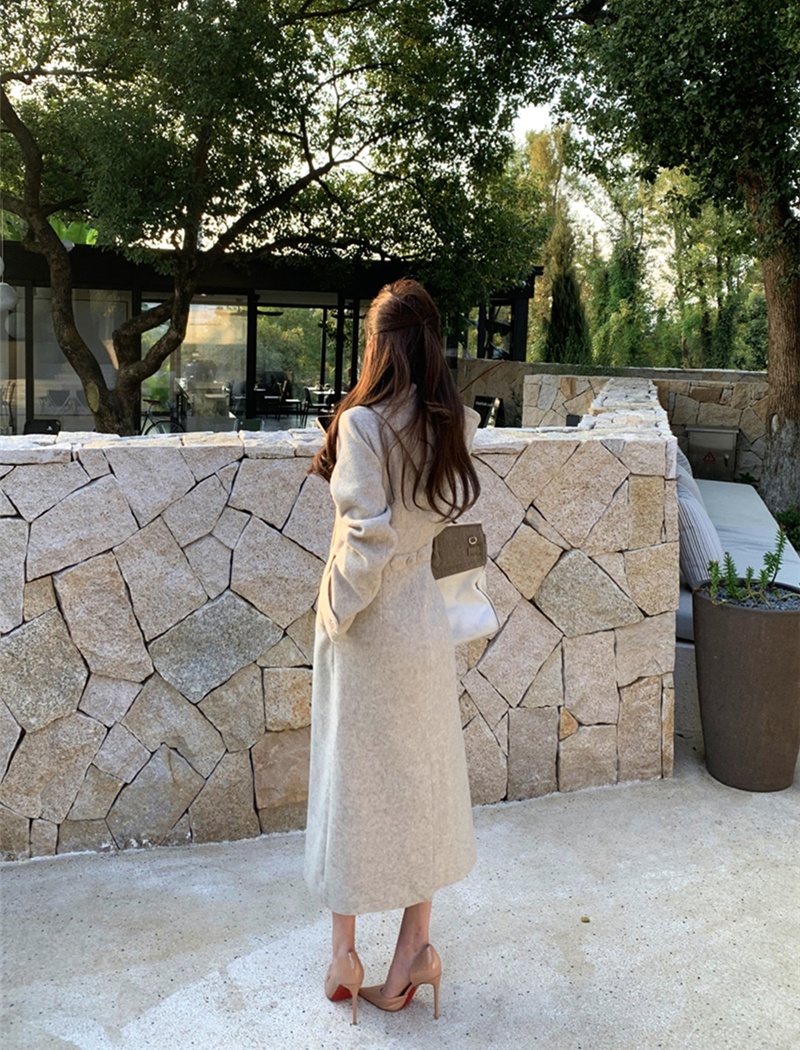 Removable woolen coat temperament overcoat for women