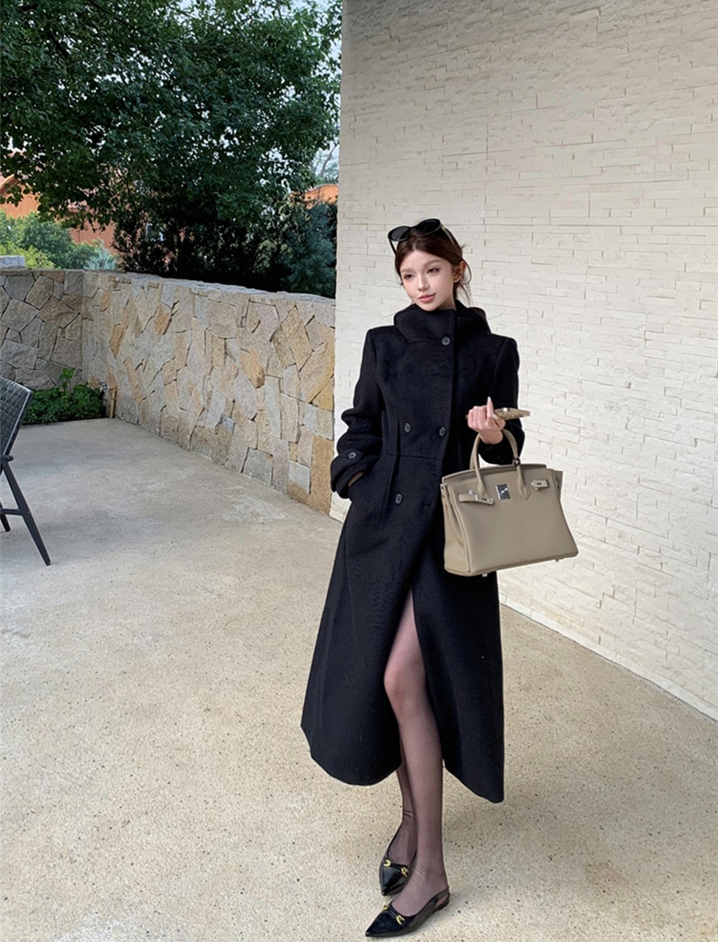 Removable woolen coat temperament overcoat for women