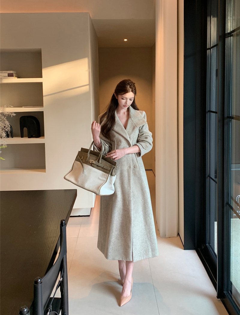 Removable woolen coat temperament overcoat for women