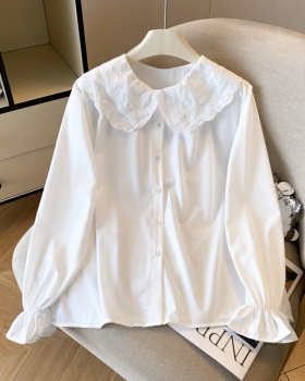 Retro doll collar long sleeve bottoming shirt for women