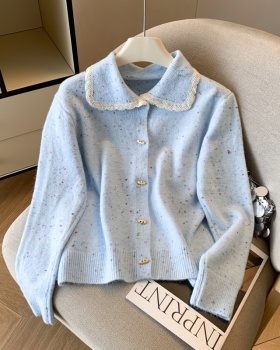 Sweet lace doll collar show young sweater for women