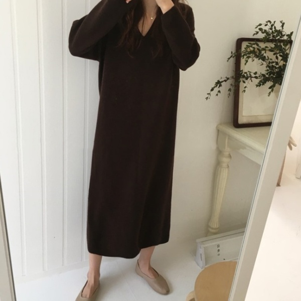 Bottoming knitted sweater dress exceed knee shirts for women