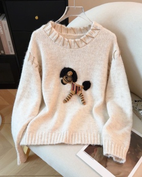 Lazy autumn and winter sweater retro tops for women