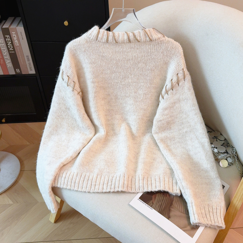 Lazy autumn and winter sweater retro tops for women