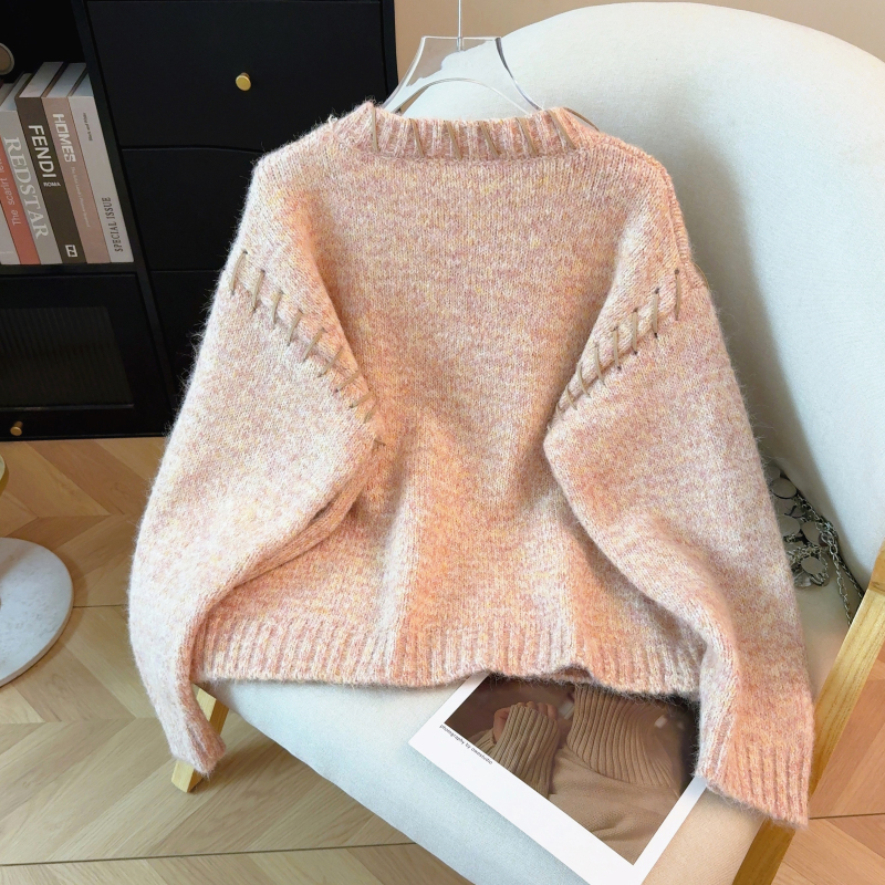 Lazy autumn and winter sweater retro tops for women