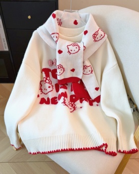 Wears outside winter sweater christmas scarves for women