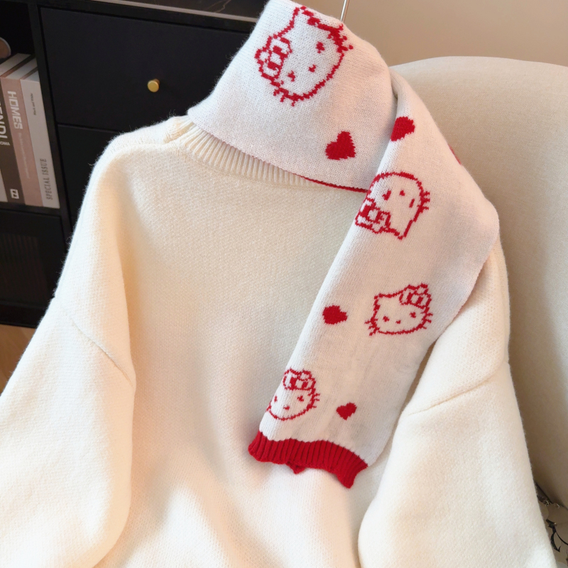 Wears outside winter sweater christmas scarves for women