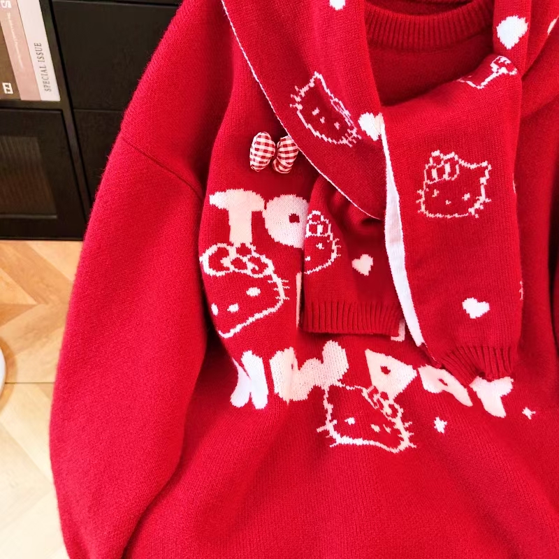 Wears outside winter sweater christmas scarves for women