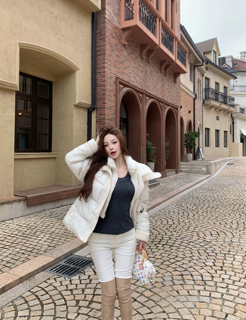 Thick fashion coat thermal down coat