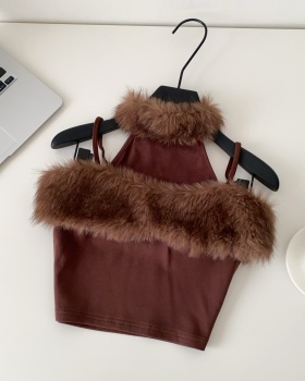 Halter sexy sling vest spicegirl short elmo tops for women