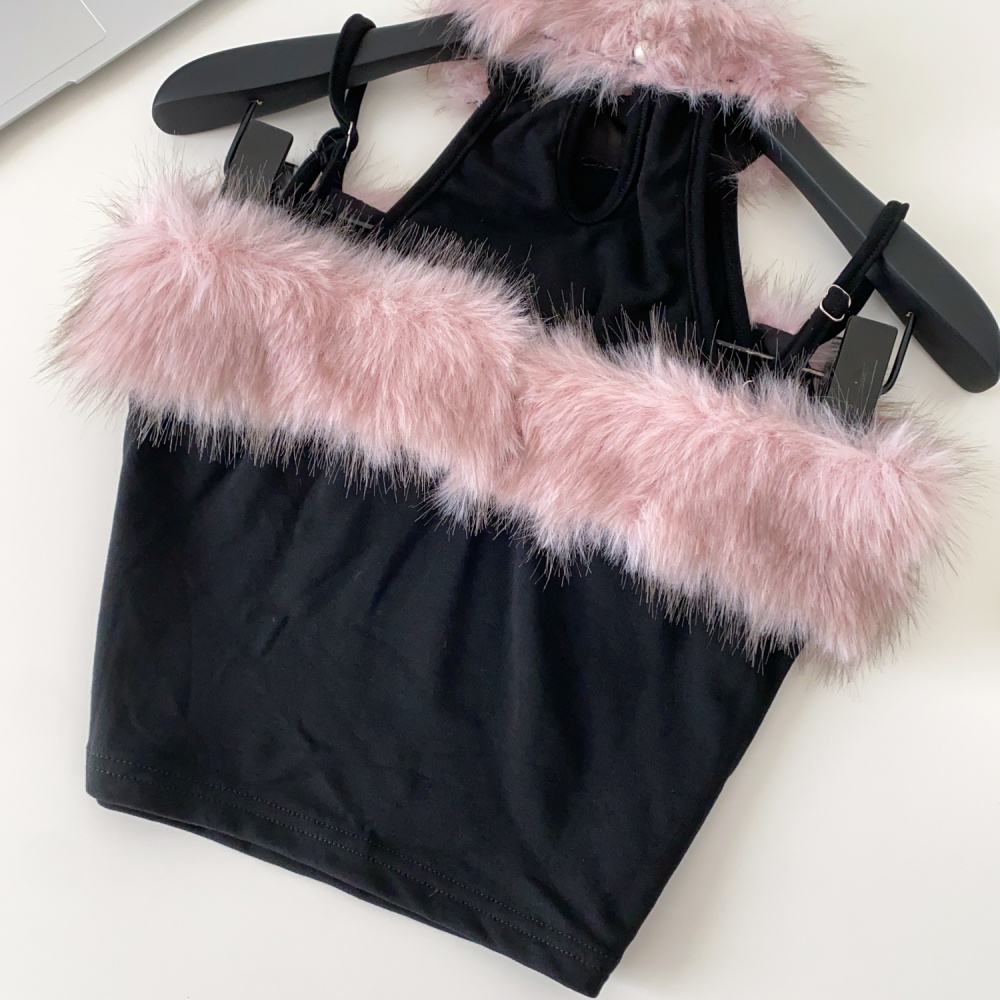 Halter sexy sling vest spicegirl short elmo tops for women