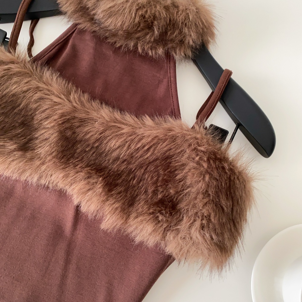 Halter sexy sling vest spicegirl short elmo tops for women