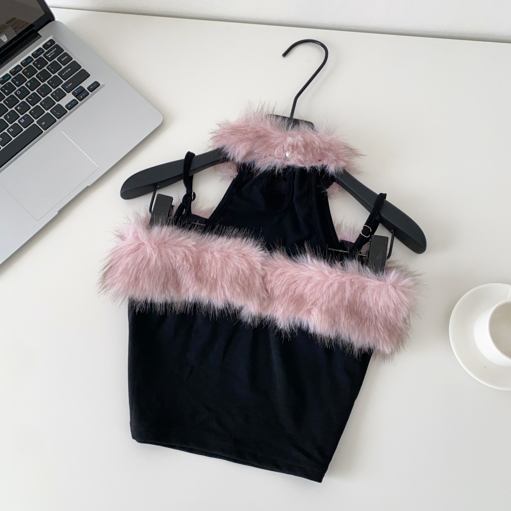 Halter sexy sling vest spicegirl short elmo tops for women