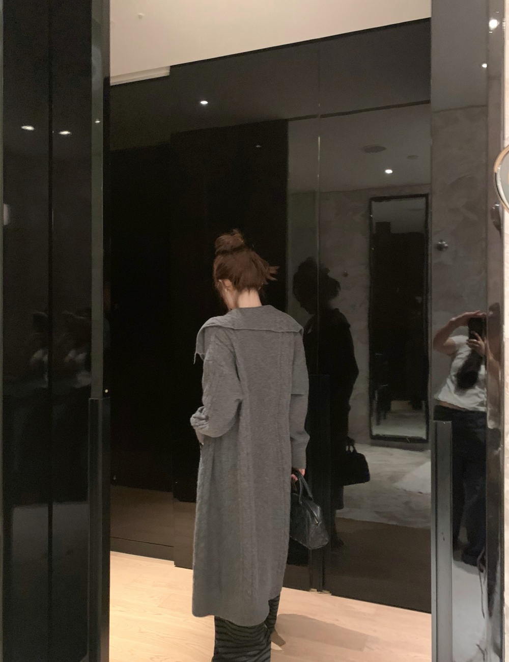 Autumn and winter hooded wool retro thick coat