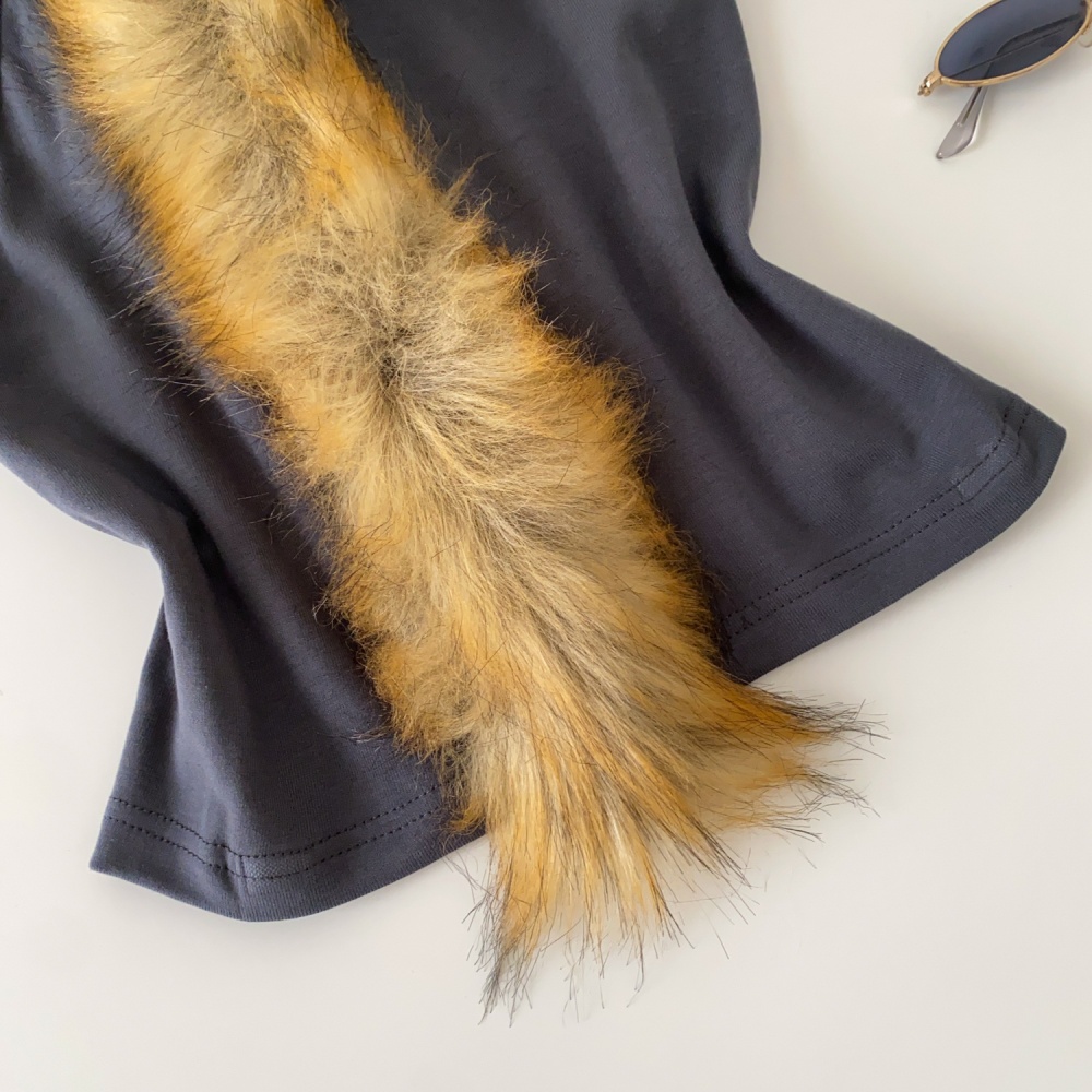 Splice sleeveless elmo vest fashion autumn and winter tops