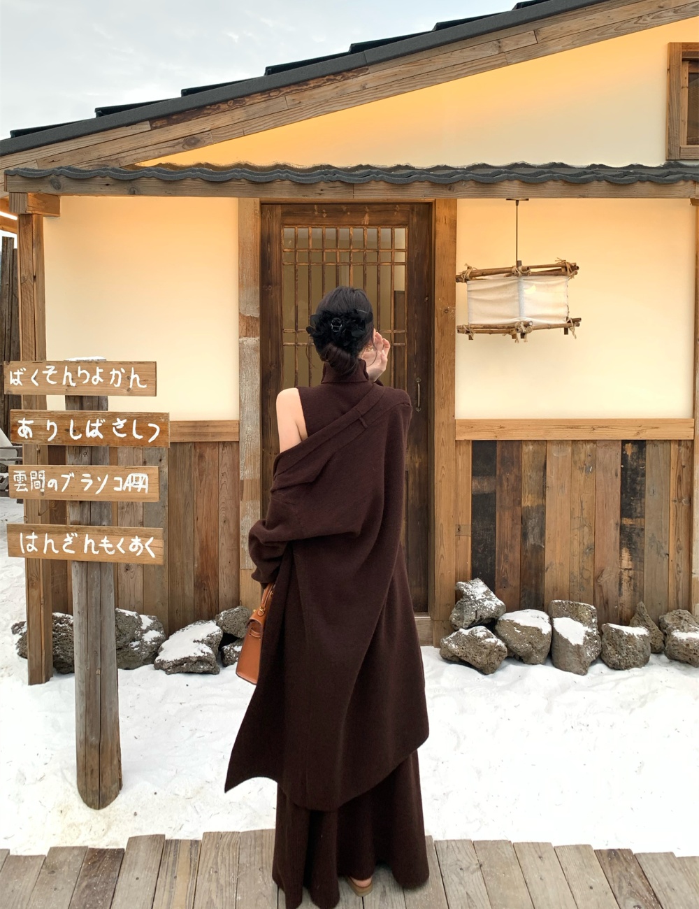 Tender autumn and winter short skirt wool knitted vest 3pcs set