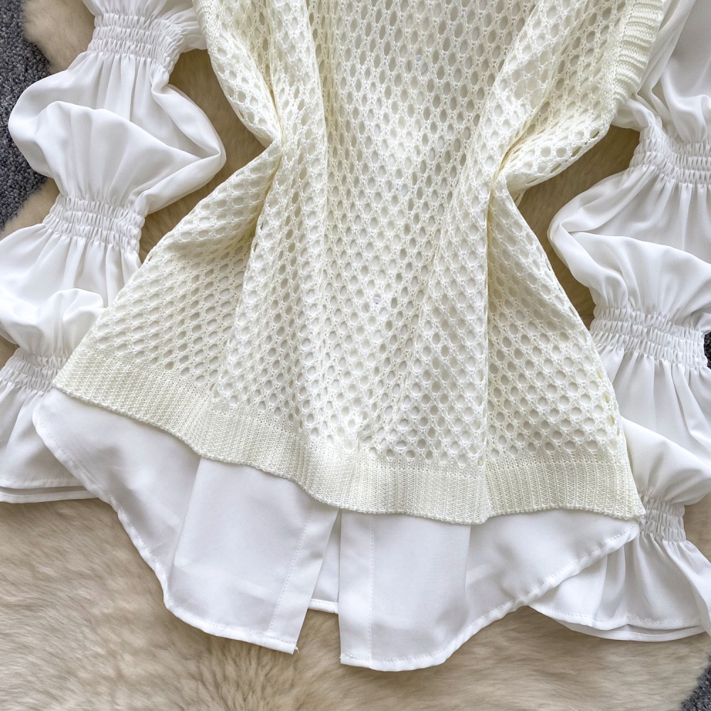 Autumn shirt waistcoat 2pcs set for women