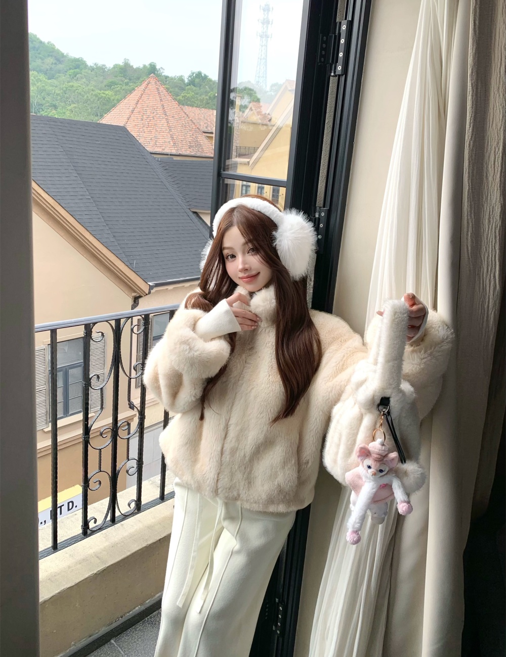 Elmo fur coat autumn and winter coat