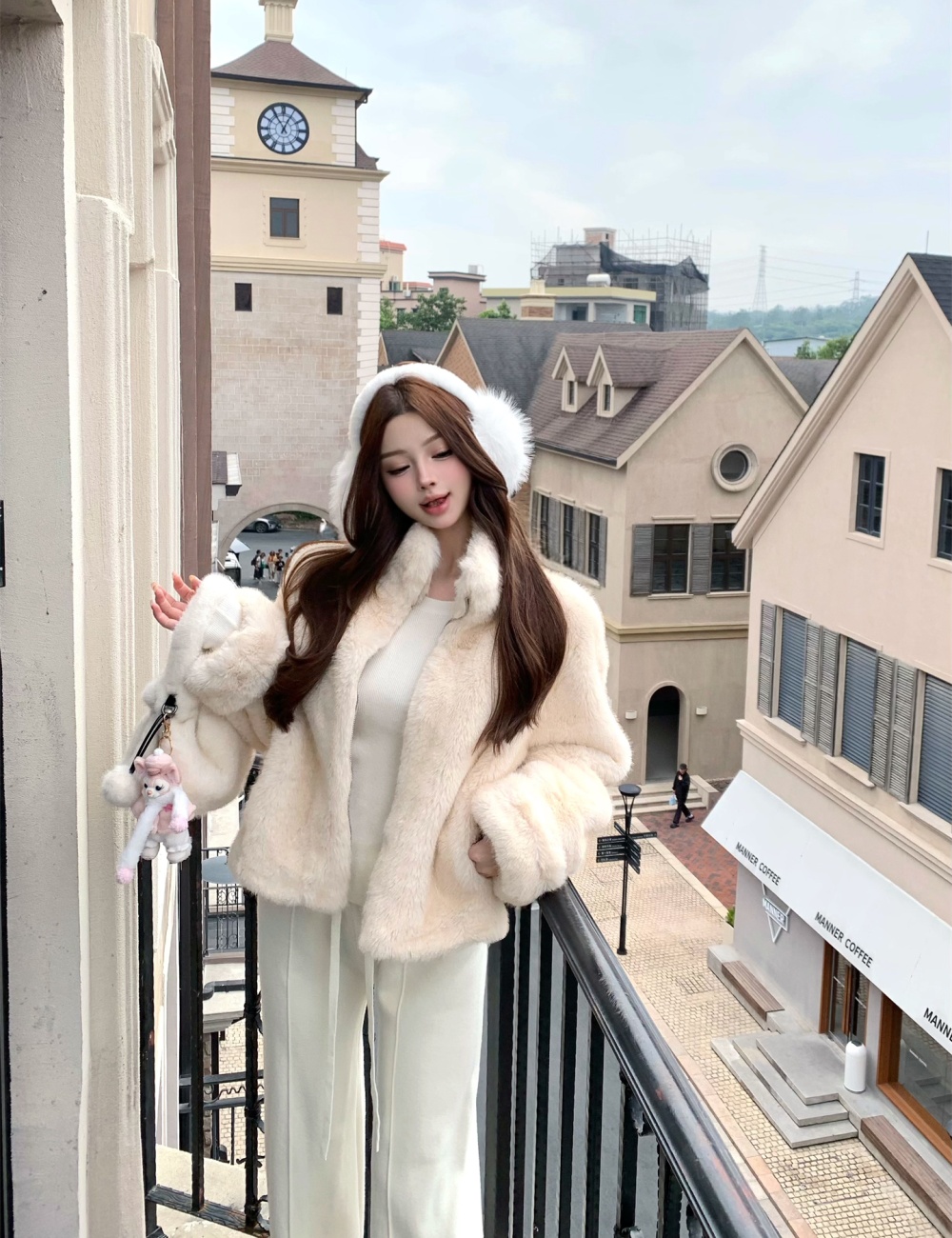 Elmo fur coat autumn and winter coat