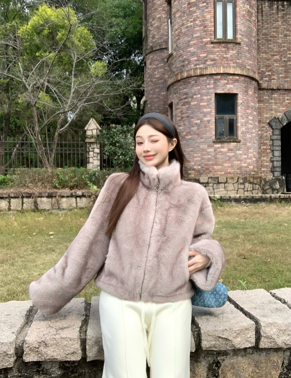 Elmo fur coat autumn and winter coat