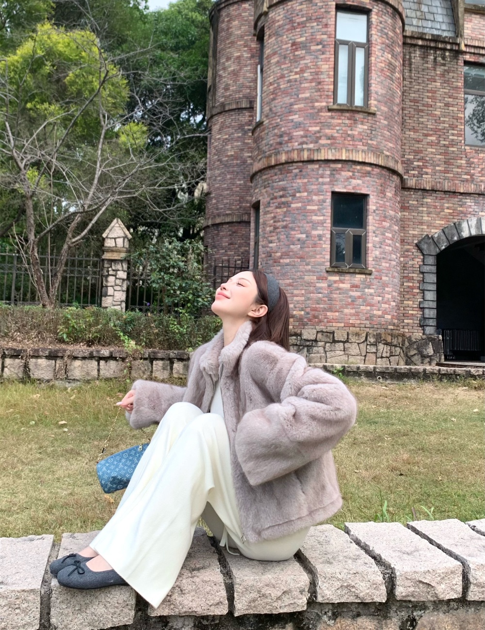 Elmo fur coat autumn and winter coat