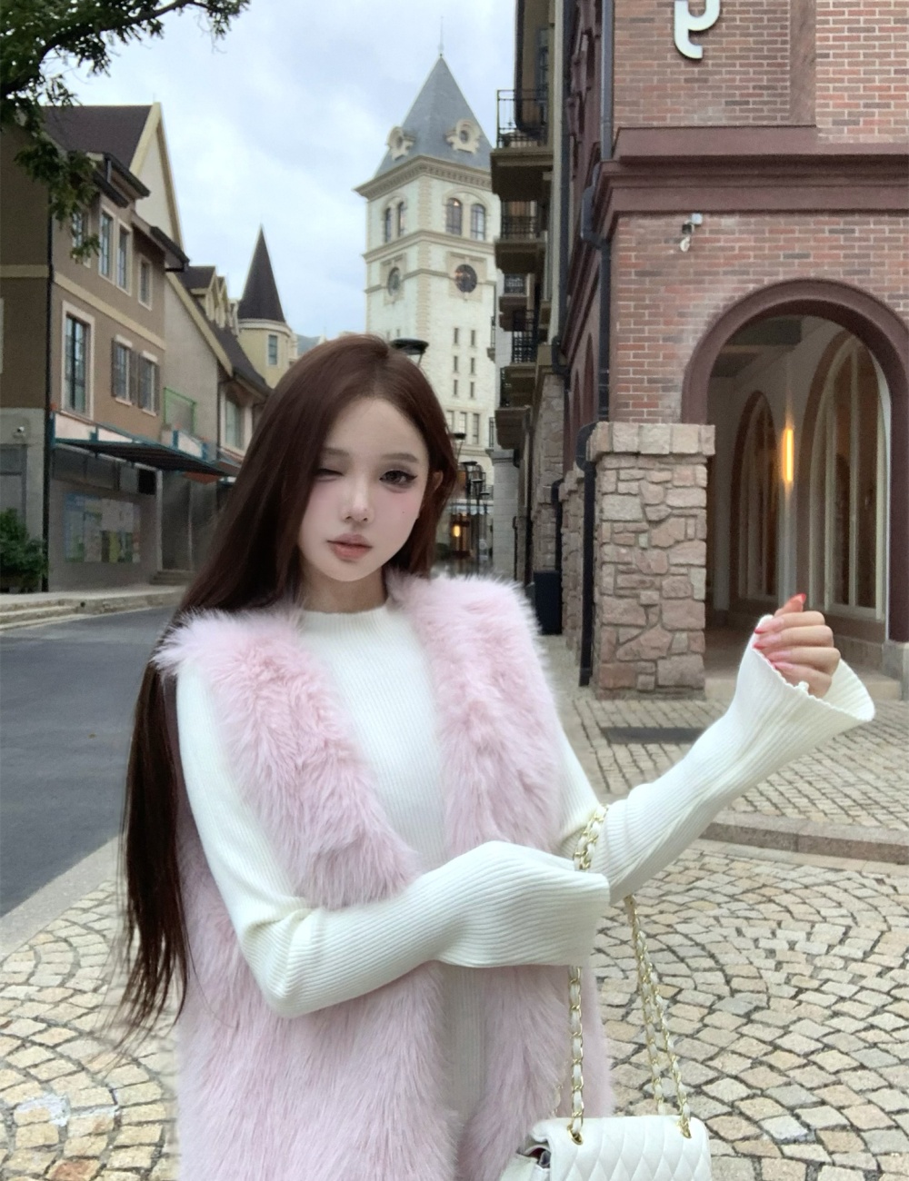 Autumn and winter loose vest sleeveless waistcoat for women