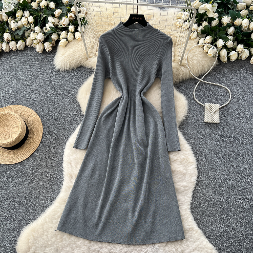 Tassels dress knitted waistcoat 2pcs set for women