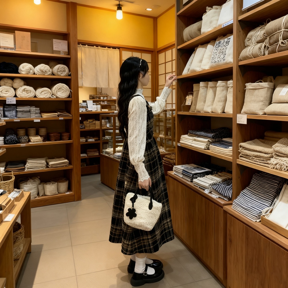 Show young strap dress plaid long dress for women