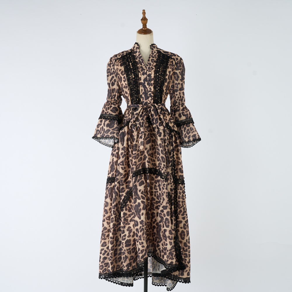 Slim sexy frenum long dress France style retro dress