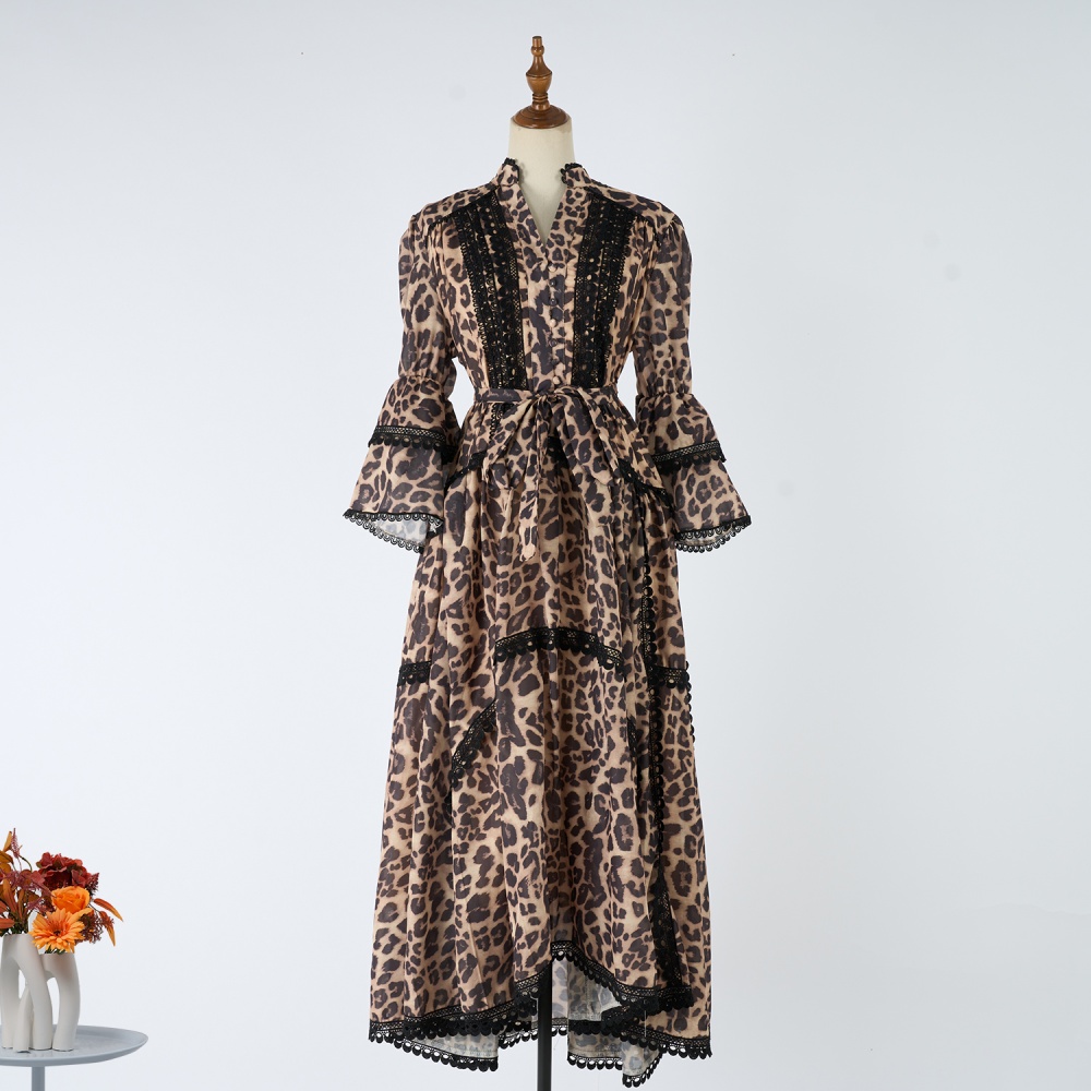 Slim sexy frenum long dress France style retro dress