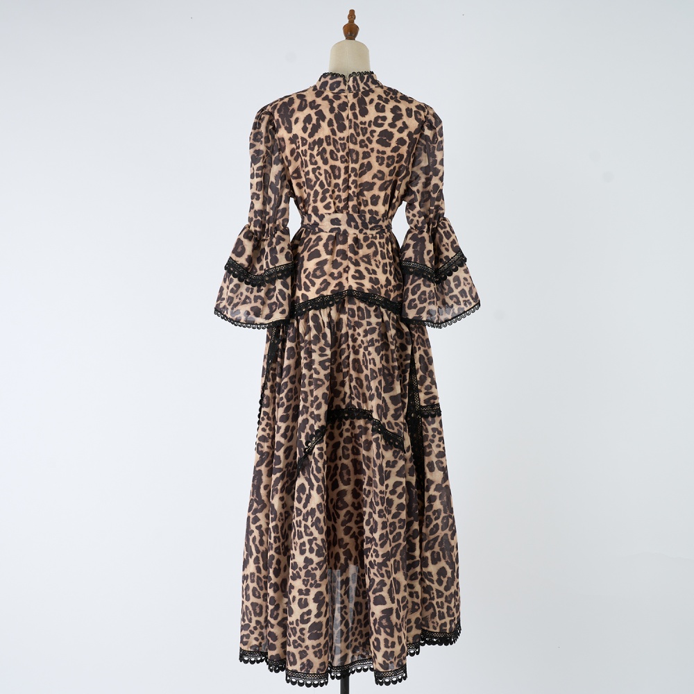 Slim sexy frenum long dress France style retro dress