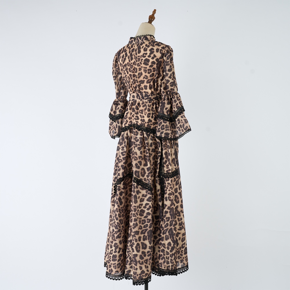 Slim sexy frenum long dress France style retro dress