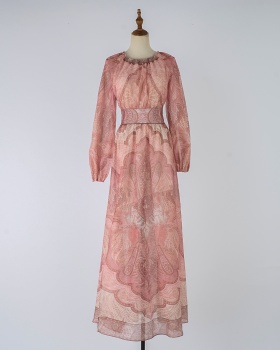 Long long sleeve vacation dress