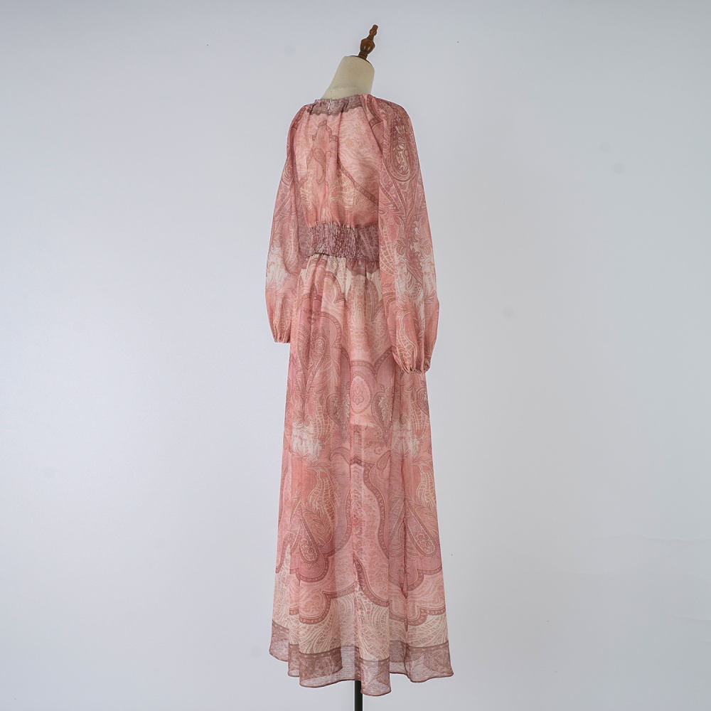 Long long sleeve vacation dress