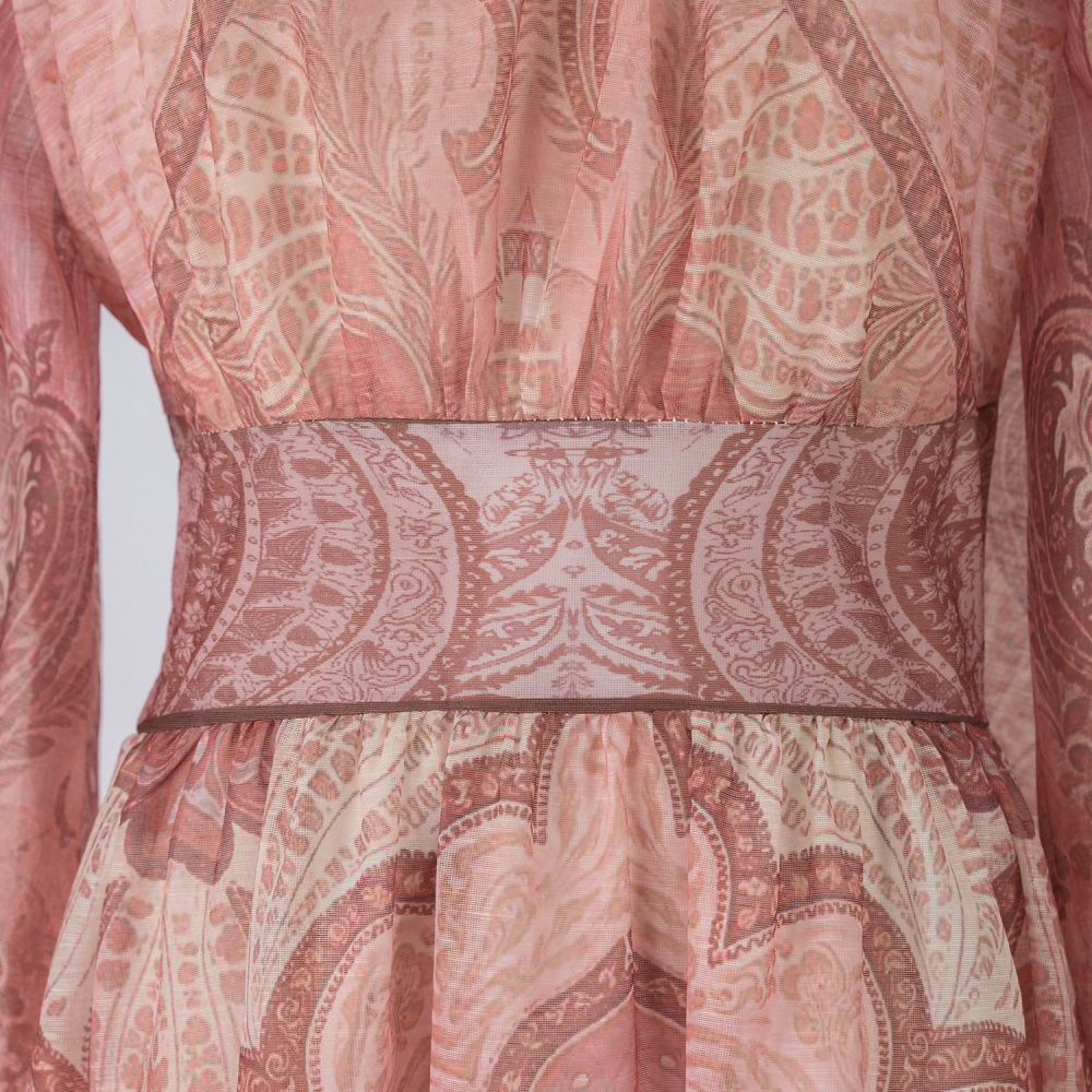 Long long sleeve vacation dress