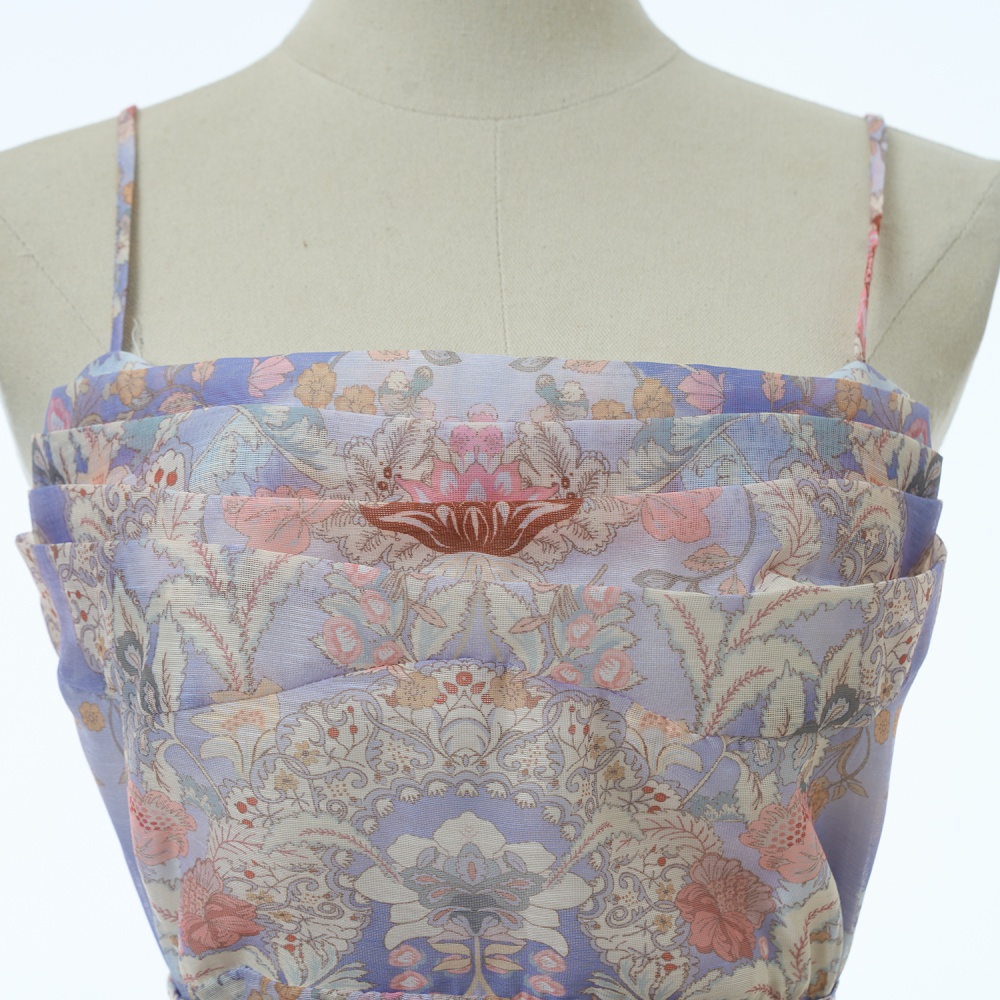 Vacation lotus leaf edges sling dress