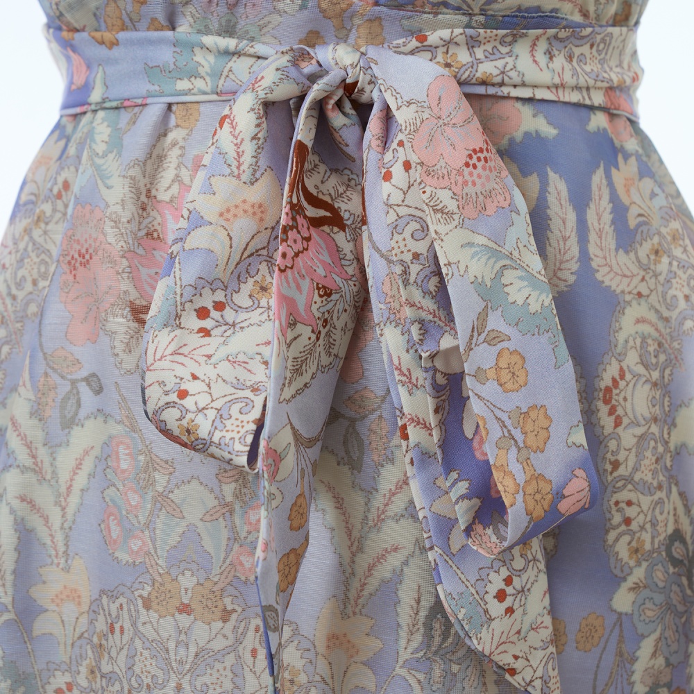 Vacation lotus leaf edges sling dress