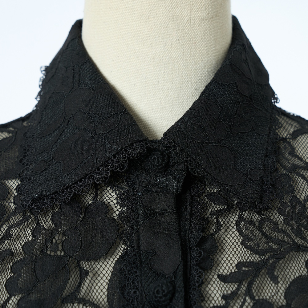 Long lace spring long sleeve splice dress