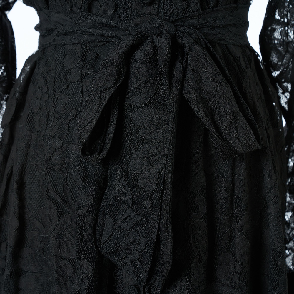 Long lace spring long sleeve splice dress