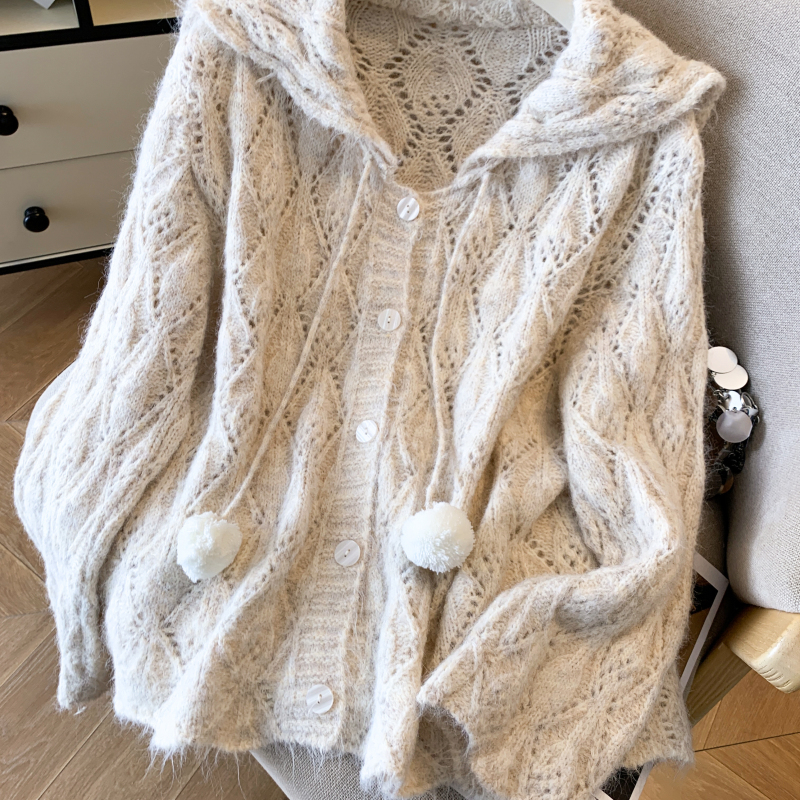 Autumn and winter knitted lazy sweater niche tender coat