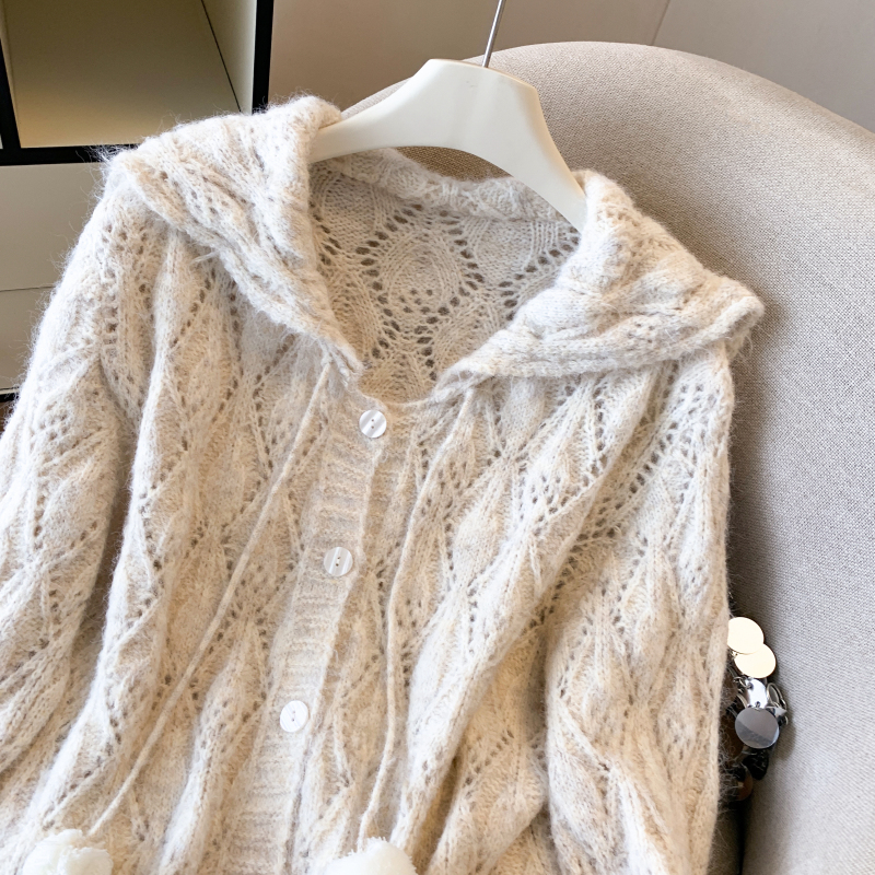 Autumn and winter knitted lazy sweater niche tender coat