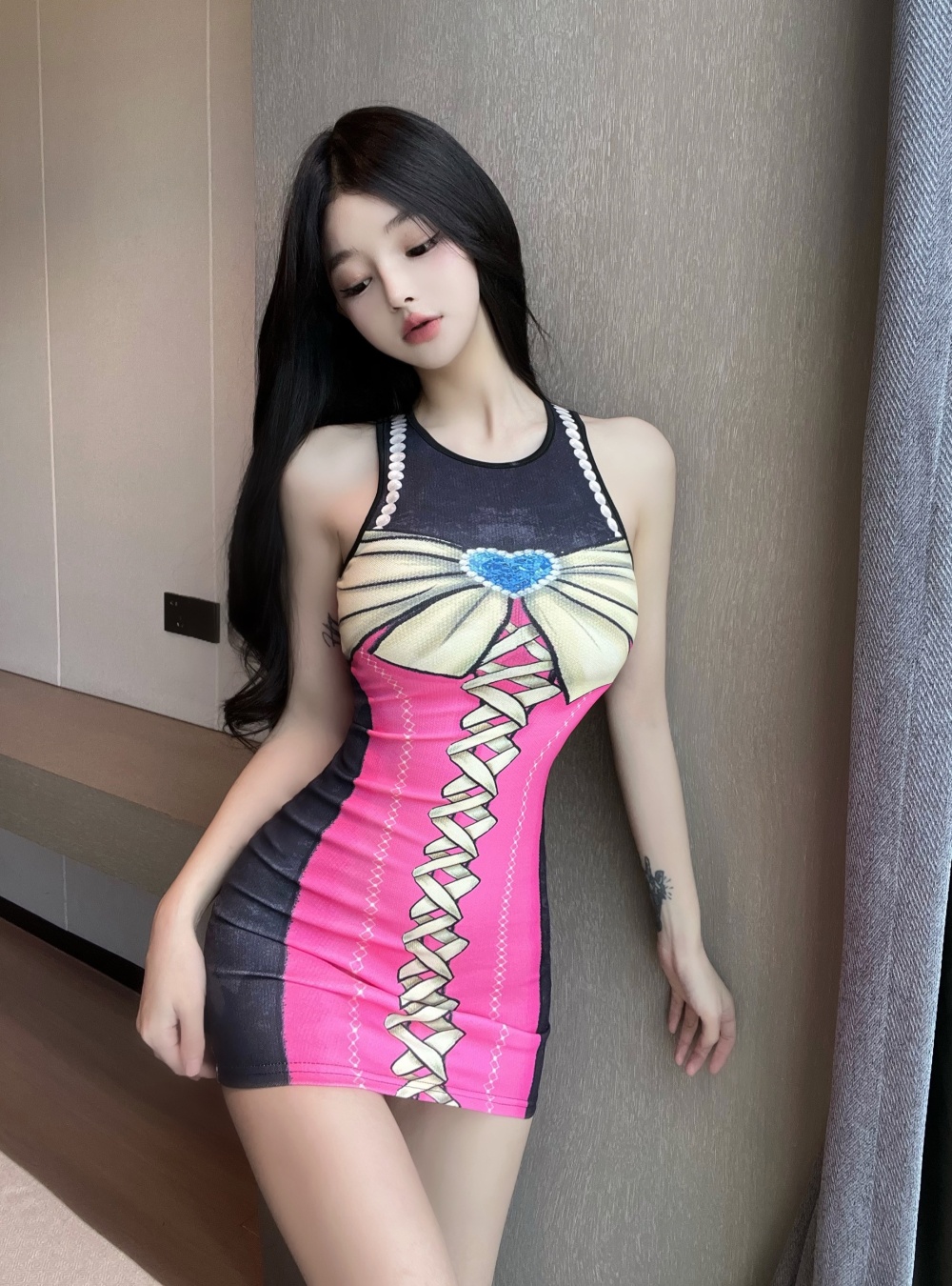 Tight short fashion personality slim dress for women