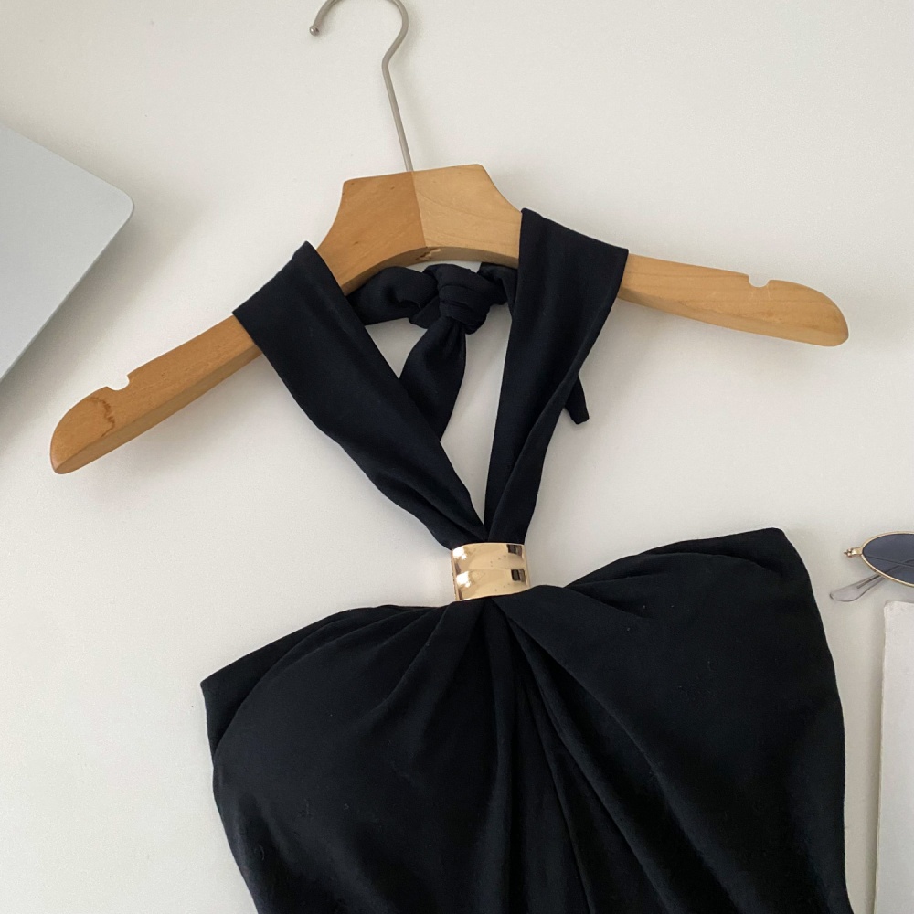 Split ladies short tops slim sexy vest for women