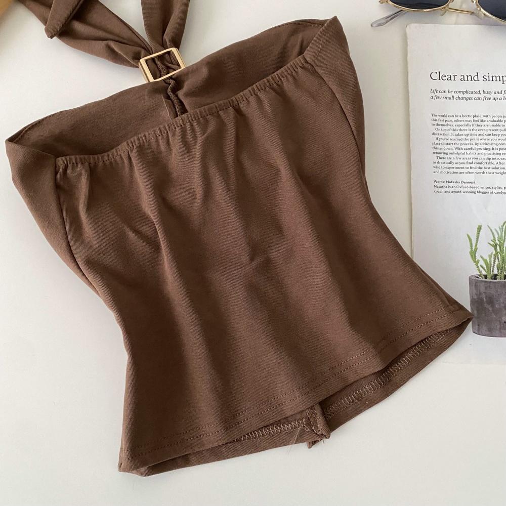 Split ladies short tops slim sexy vest for women