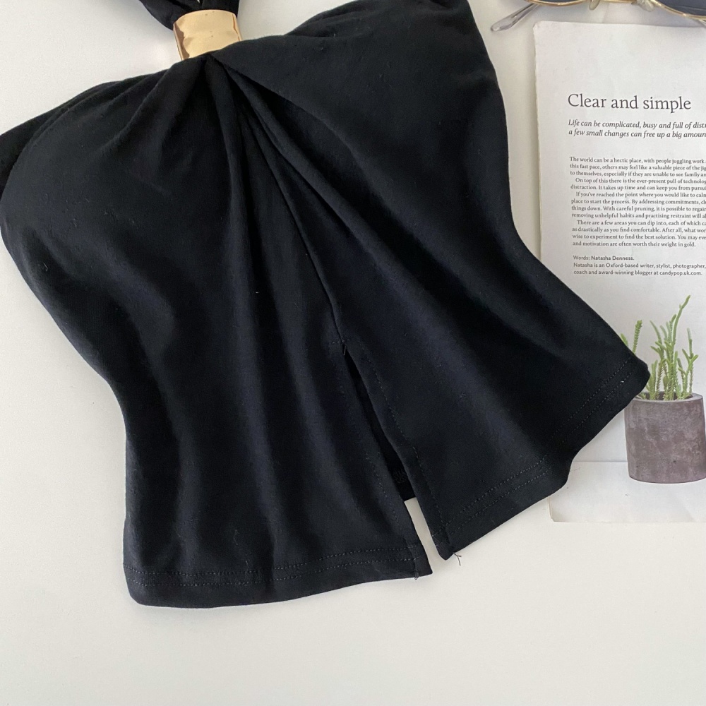 Split ladies short tops slim sexy vest for women