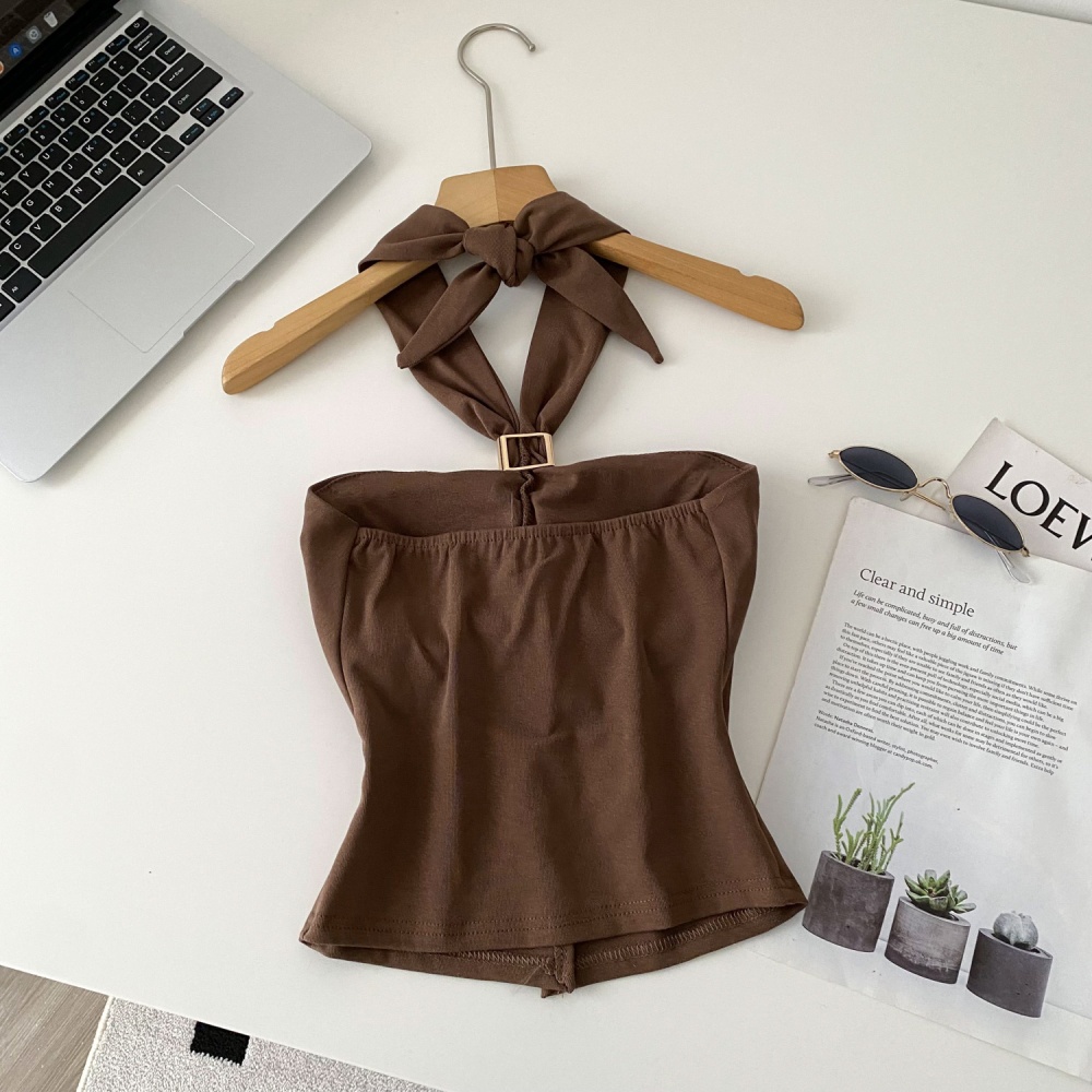 Split ladies short tops slim sexy vest for women