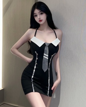 Sleeveless temperament package hip slim dress for women